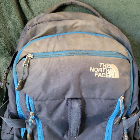 The North Face Backpack Surge Flexvent Dark Blue Hiking Laptop School Camping - Picture 5 of 10